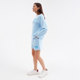 

Костюм женский (толстовка и шорты) MIST Sports club, р. 40-42, голубой