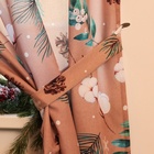 Комплект штор для кухни с подхватами «Этель» Fir branches, 2 шт., бежевые, 145×180 см - Фото 4