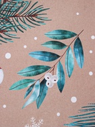 Шторы для кухни с подхватами «Этель» Fir branches, 145×180 см - 2 шт., бежевые - Фото 5