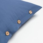 Комплект наволочек Этель 50*70 см - 2 шт, цв. синий, жатый хлопок,140гр/м2 - фото 24686341