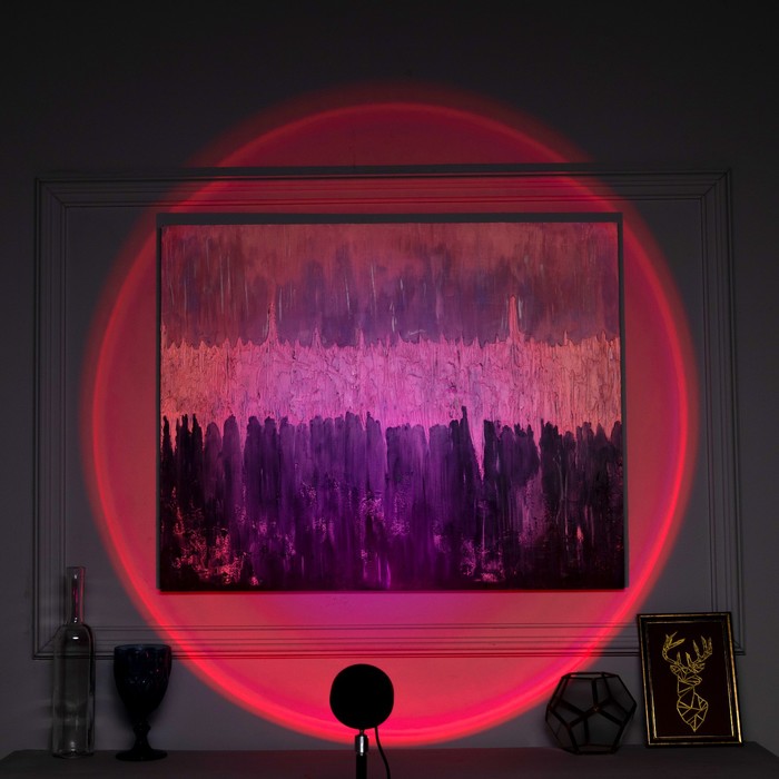 Световой прибор «Закат», 5 картриджей, регулировка высоты, свечение мульти (RGB), 5 В - фото 1908936106