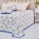 Покрывало хлопковое Этель «Листопад» 150х240±5 см, цвет синий, 100%хлопок, 300гр/м2 - Фото 3