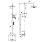 Душевая система Cersanit BRASKO A63066, термостатический, душ 3 реж., шланг 150 мм металл - Фото 11