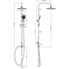 Душевая система Cersanit NENO A63477, лейка 5 реж., шланг 150 мм - Фото 11