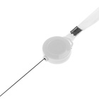 Лента для бейджа ширина-9 мм, длина-85 см с держателем-рулеткой 40 см и петлей на кнопке, белая - Фото 4