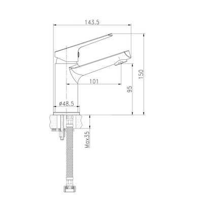 Смеситель для раковины Cersanit FLAVIS A63034