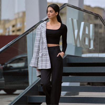 Лонгслив женский MIST, размер 44-46, чёрный