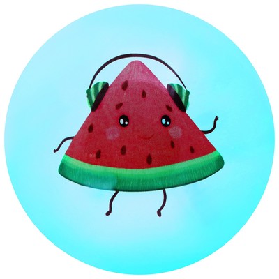 Мяч детский «Арбузик», d=22 см, МИКС