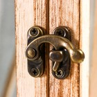 Подсвечник дерево "Фонарь - трапеция" бежевый набор 2 шт 39х18х13; 55х15х22,5 см - фото 21660689