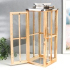 Подсвечник дерево "Фонарь - большие окна" коричневый набор 2 шт 30х13х13; 49х18,5х18,5 см 7651943