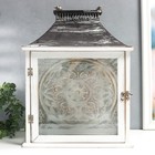 Деревянный подсвечник-фонарь на 1 свечу «Медальон лепнина», набор 2 шт., 29×22×13 см; 47×19×31 см - фото 21660706