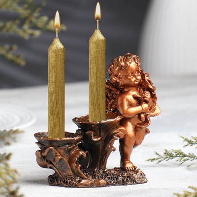 Подсвечник "Ангелочек", на две свечи, 11 х 5.5 х 12 см - Фото 1