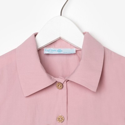 Платье для девочки с воротником KAFTAN, размер 32 (110-116 см), пудровое