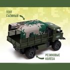 Грузовик радиоуправляемый «Военный», работает от аккумулятора, цвет зелёный - Фото 3
