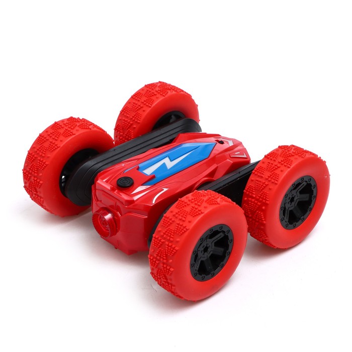 Машина - перевёртыш радиоуправляемая «Трюкач», работает от аккумулятора, цвет красный 55129