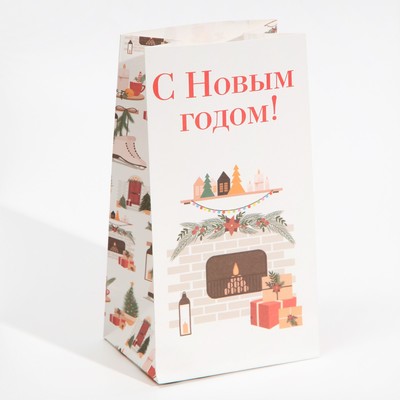 Пакет без ручек «С Новым годом», 10×19×7 см