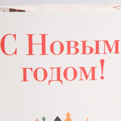 Пакет без ручек «С Новым годом», 10×19×7 см