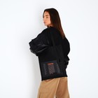 Шопер текстильный с карманом YOURTH, 35 х 0,5 х 40 см, чёрный - фото 11957576