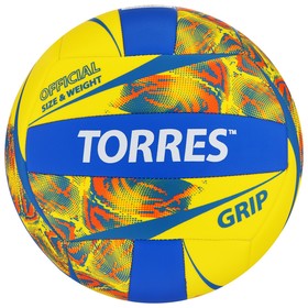 Мяч волейбольный TORRES Grip Y, TPU, машинная сшивка, 18 панелей, размер 5