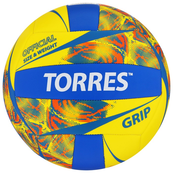 Мяч волейбольный TORRES Grip Y, TPU, машинная сшивка, 18 панелей, р. 5 - Фото 1