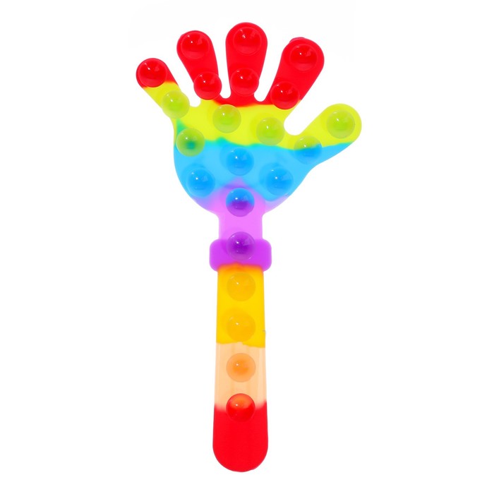 Развивающая игрушка «Ладонь» с присосками, цвета МИКС - фото 1877989493