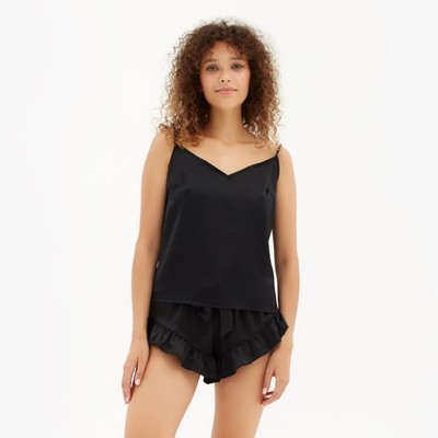 Пижама женская (майка, шорты) MINAKU: Light touch, чёрная, размер 42