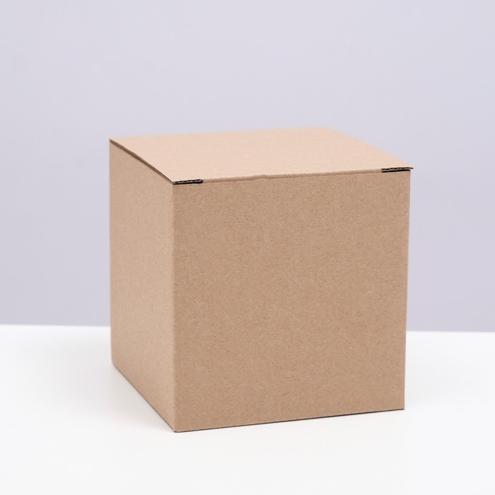 Коробка складная, бурая, 12 х 12 х 12 см