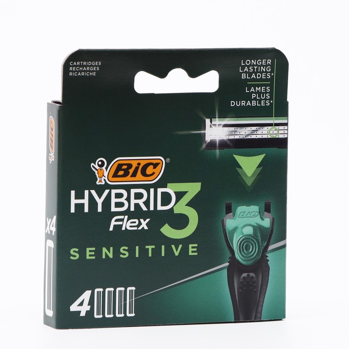 Сменные кассеты для бритья BIC Hybrid 3 Sensitive, 4 шт. - Фото 1