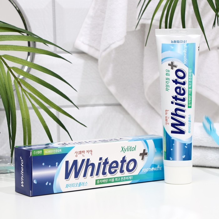 Зубная отбеливающая паста White TO Plus Toothpaste, 150 г - Фото 1
