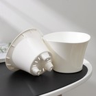 Кашпо для цветов со вставкой «Лагуна», 600 мл, d=13 см, h=9 см, белое - Фото 4