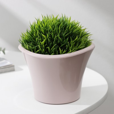 Кашпо для цветов со вставкой «Лагуна», 600 мл, d=13 см, h=9 см, розовое