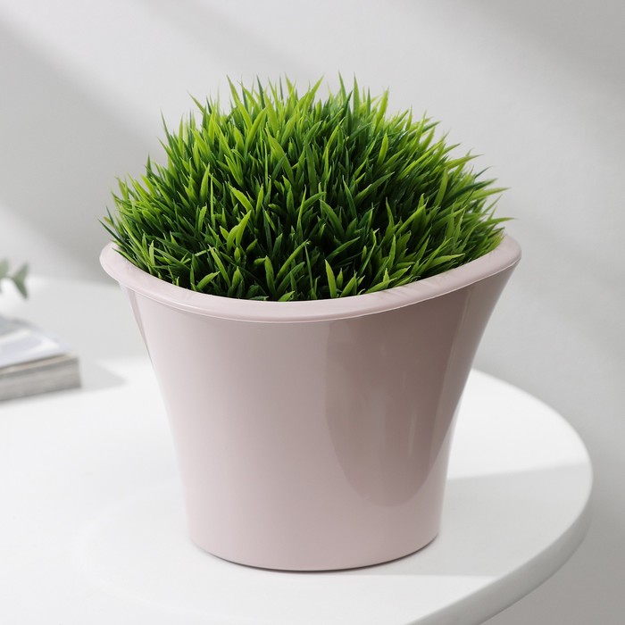 Кашпо для цветов со вставкой «Лагуна», 600 мл, d=13 см, h=9 см, розовое - Фото 1