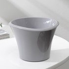 Кашпо для цветов со вставкой «Лагуна», 600 мл, d=13 см, h=9 см, цвет серый - Фото 2