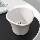 Кашпо для цветов со вставкой «Лагуна», 600 мл, d=13 см, h=9 см, бежевое (комплект 2 шт) - фото 36429829