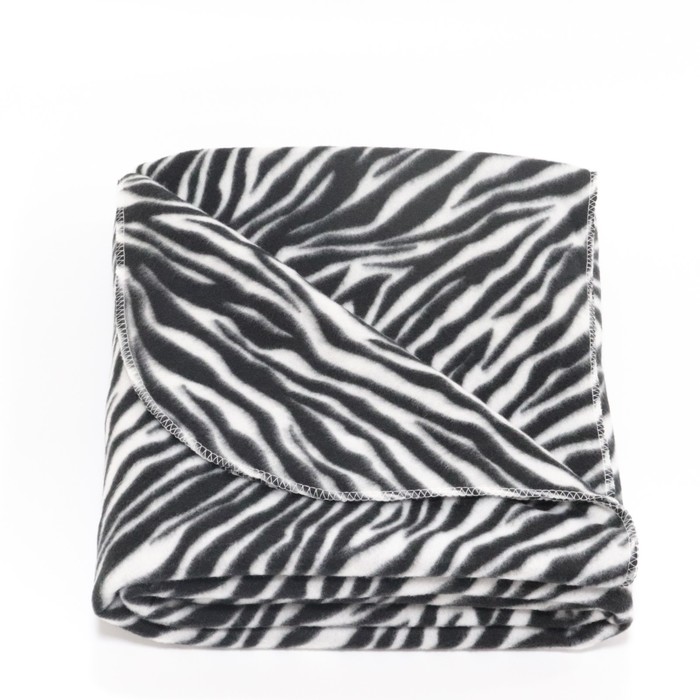 Плед Zebra 130x150 см, флис 120 г/м, полиэстер 100% - Фото 1