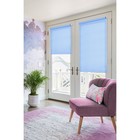 Рулонная штора на балконную дверь, 52х215 см, цвет голубой - Фото 1