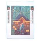 Алмазная мозаика со светящимися стразами «Хижина» 20х30 см, на холсте - фото 3583814