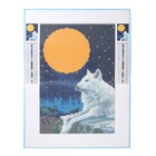 Алмазная мозаика с полным заполнением со светящимися стразами на холсте «Волк», 20 х 30 см - Фото 2