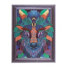Алмазная мозаика форменными стразами «Волк» на раме 30х40 см - фото 6638019
