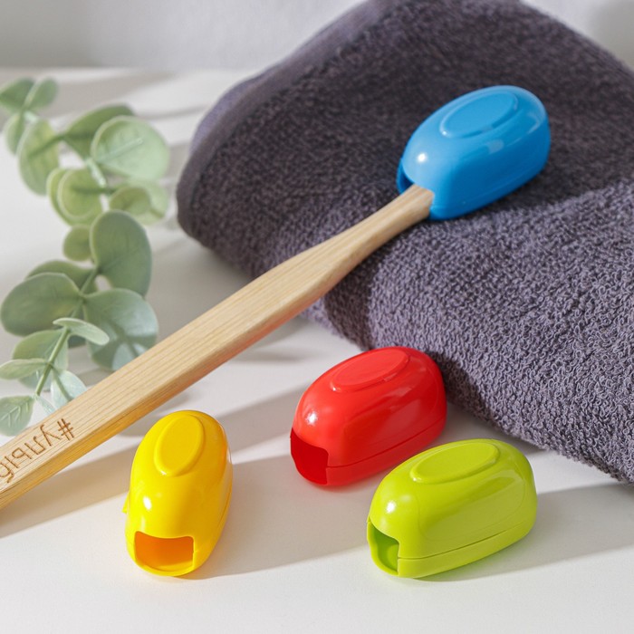 Колпачки для зубных щёток Clips Brush, 4 шт, цвет МИКС - Фото 1