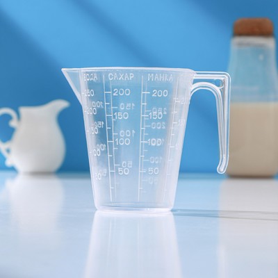 Стакан мерный, 250 мл, пластик, прозрачный