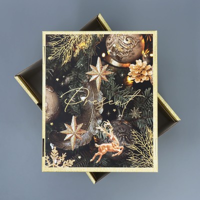 Коробка подарочная новогодняя складная «Фотографичная», 31×25.5×16 см, Новый год