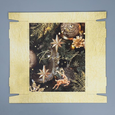 Коробка подарочная новогодняя складная «Фотографичная», 31×25.5×16 см, Новый год