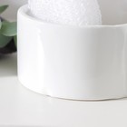 УЦЕНКА Дозатор для моющего средства Доляна «Милитари», 370 мл, с губкой и щёткой, цвет белый - Фото 2