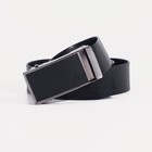 Ремень, ширина 3.5 см, автомат, чёрный - Фото 1