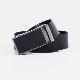 Ремень, ширина 3.5 см, автомат, чёрный