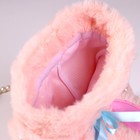 Сумка-мешок детская плюшевая «Зайка», цвет розовый,20х18х9 см - фото 6638332