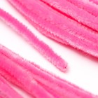 Проволока с ворсом для поделок и декора набор 50 шт., размер 1 шт. 30 × 0,6 см, цвет розовый - фото 9055212