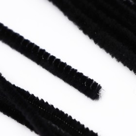 Проволока с ворсом для поделок и декора набор 50 шт., размер 1 шт. 30 × 0,6 см, цвет чёрный