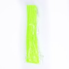 Проволока с ворсом для поделок и декора набор 50 шт., размер 1 шт. 30 × 0,6 см, цвет зелёный неон - фото 9267432